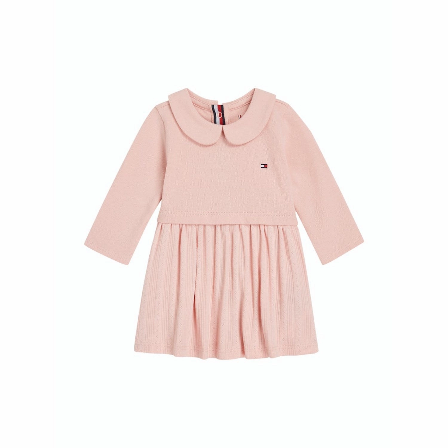 Tommy Hilfiger Soft Rose Pique Pointelle Regular Dress Ls Stylish day dress