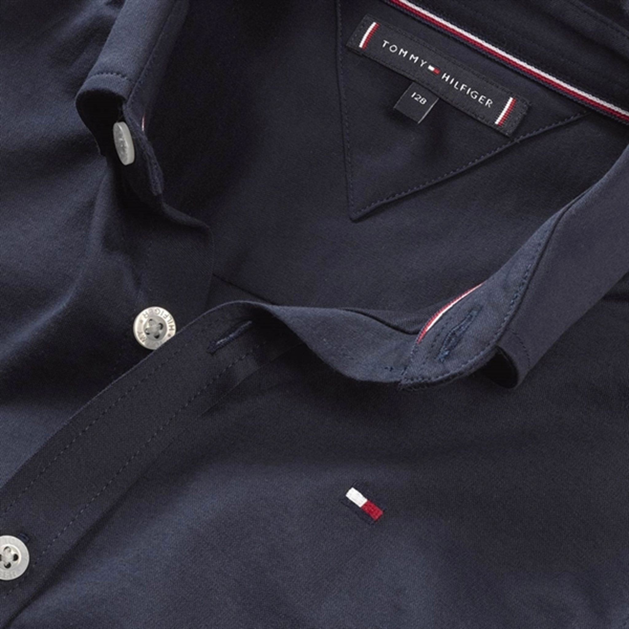 Reinforced Seams youth trend Tommy Hilfiger Solid Jersey Shirt Desert Sky