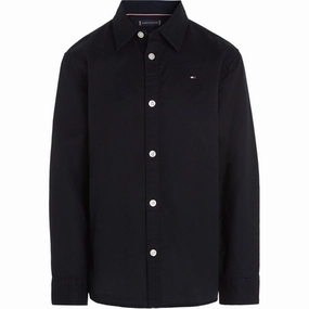 Gradient effect Non-irritating Tommy Hilfiger Solid Waffle Shirt Desert Sky