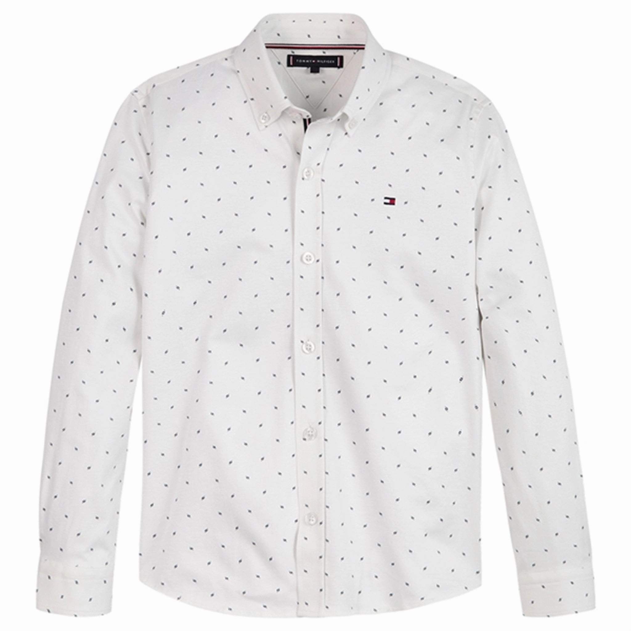 Fitted Design Tommy Hilfiger Str. Jersey Mini AOP Shirt White