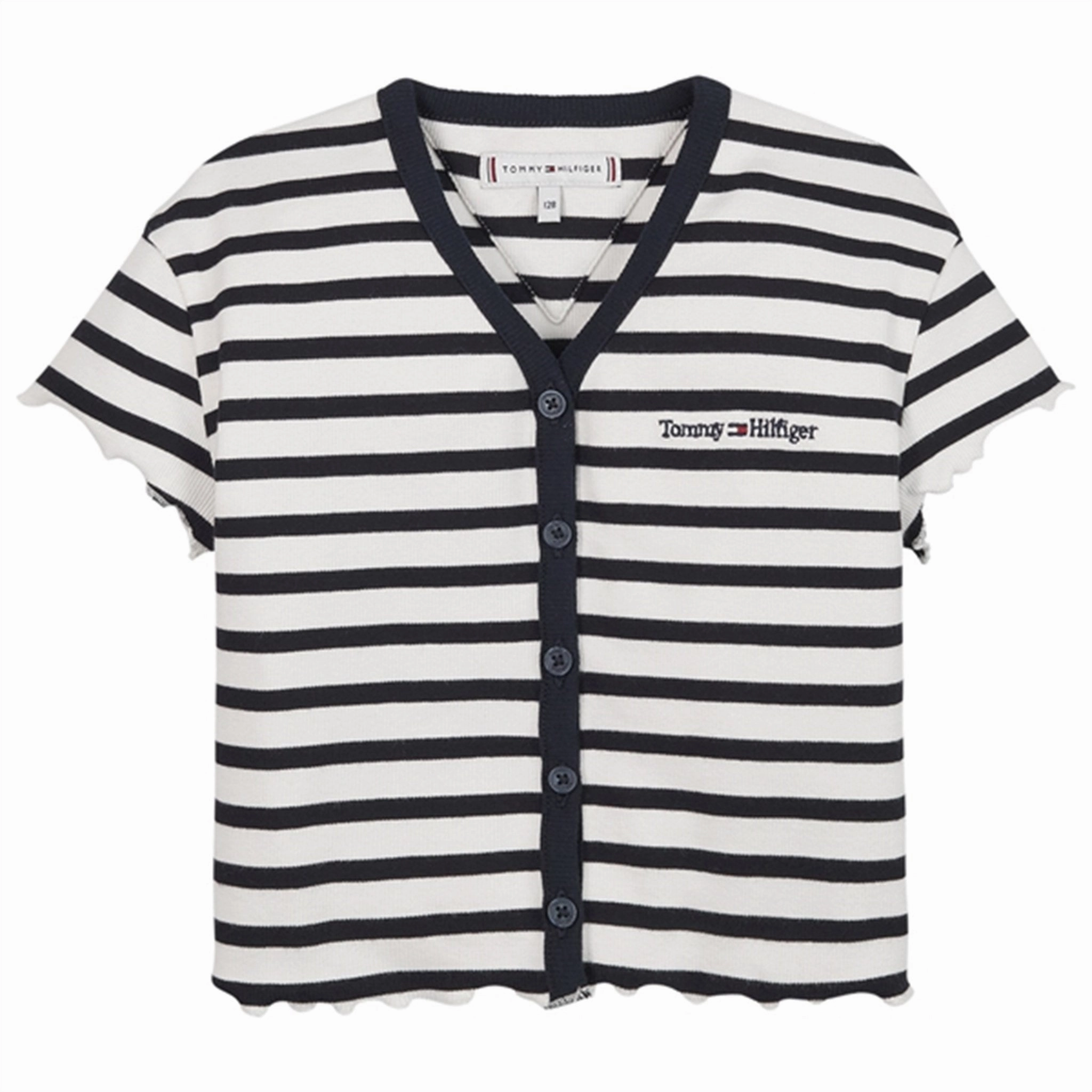 Tommy Hilfiger Tommy Graphic Stripe Rib Top Desert Sky Stripe Friction Free Inner Lining Minimalist Layer