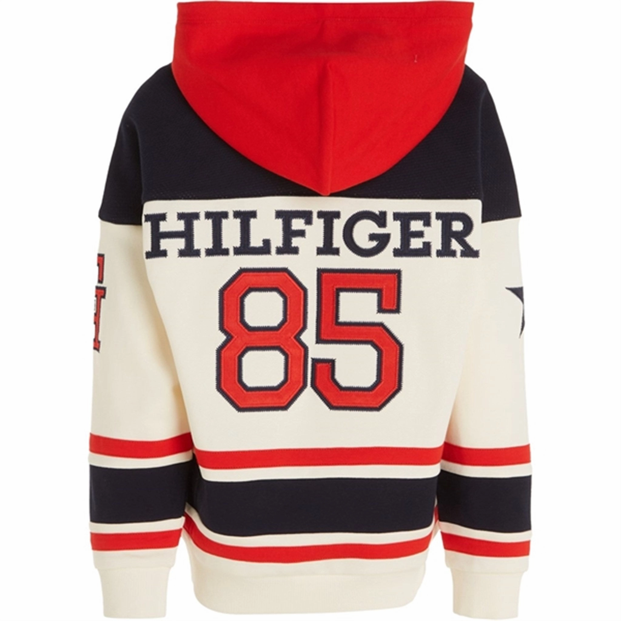 Tommy Hilfiger Varsity Hoodie Red/White/Navy Block Winter Motion Sports Apparel