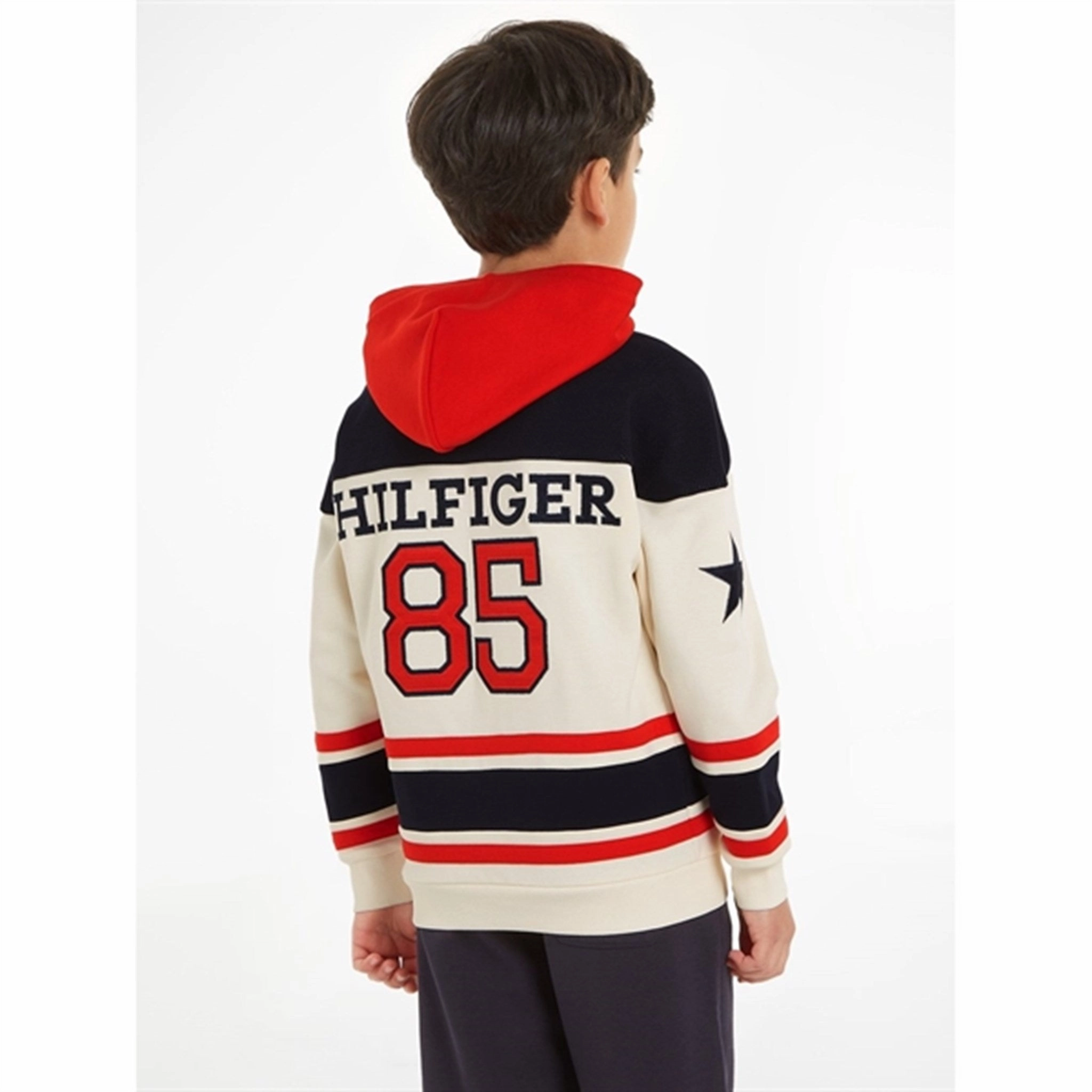 St. Patrick's Day wear Tommy Hilfiger Varsity Hoodie Red/White/Navy Block