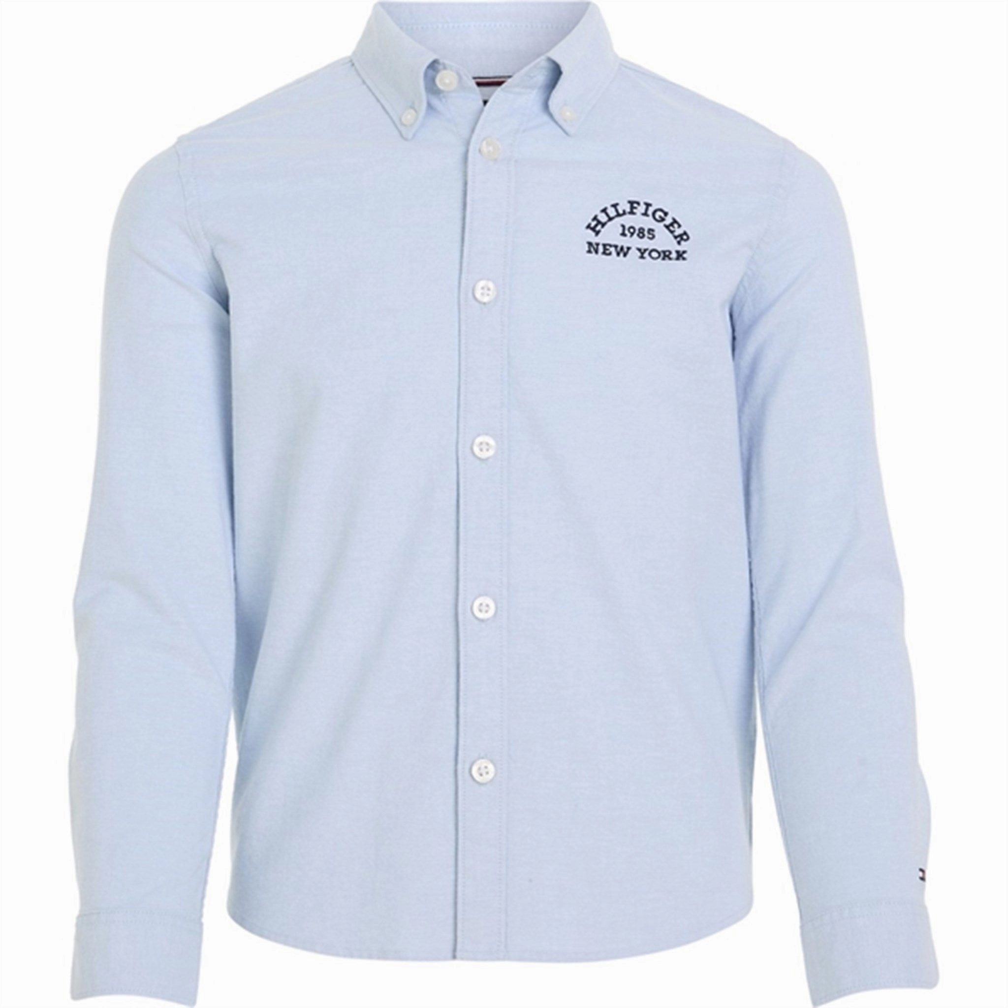 Tommy Hilfiger Varsity Oxford Shirt Calm Blue Polished Finish