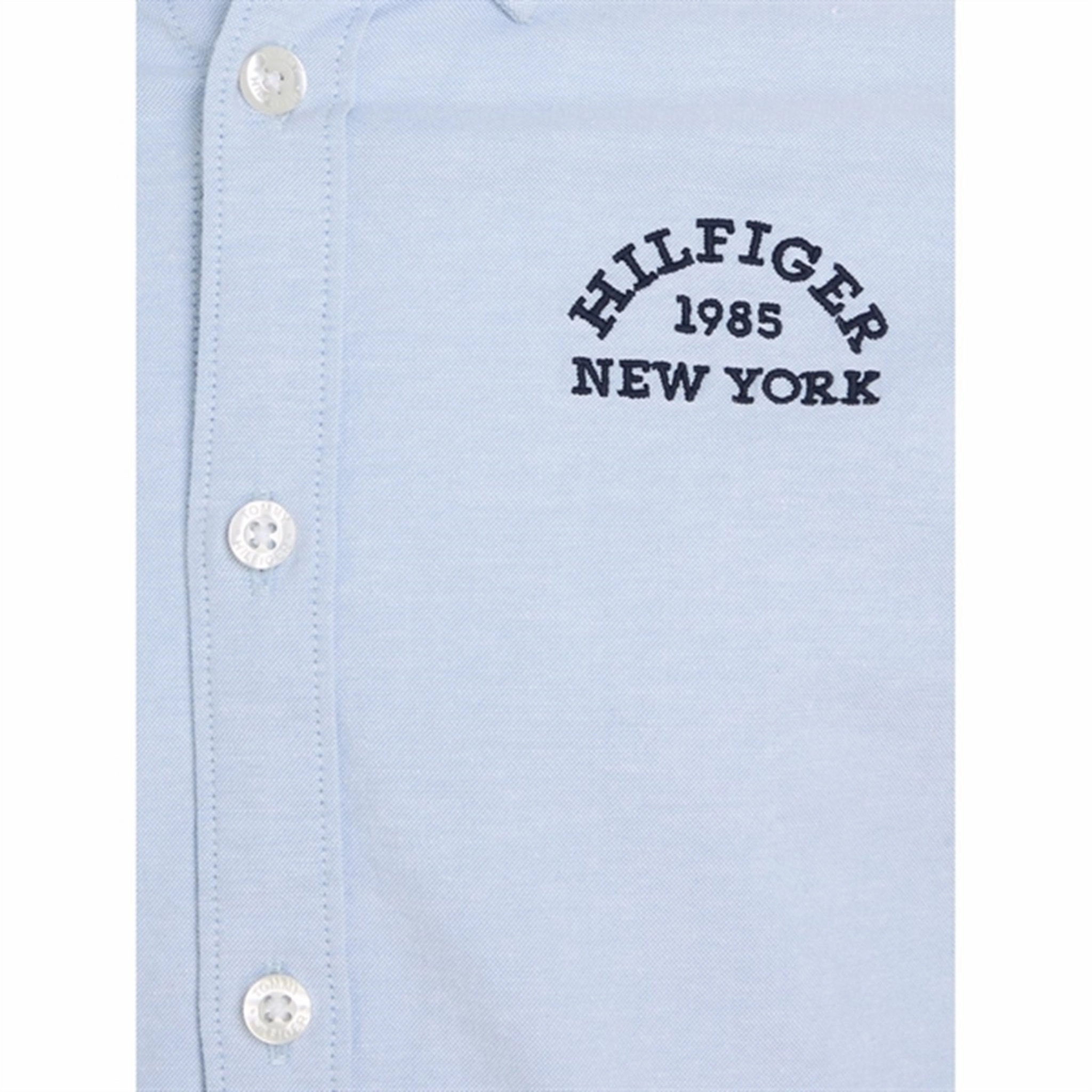 Non Restrictive Armhole Tommy Hilfiger Varsity Oxford Shirt Calm Blue