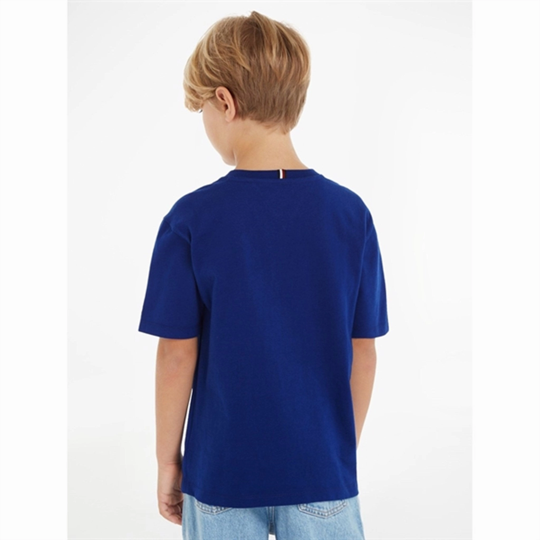 Simple Fit Fashionable Look Tommy Hilfiger Varsity T-Shirt Navy Voyage