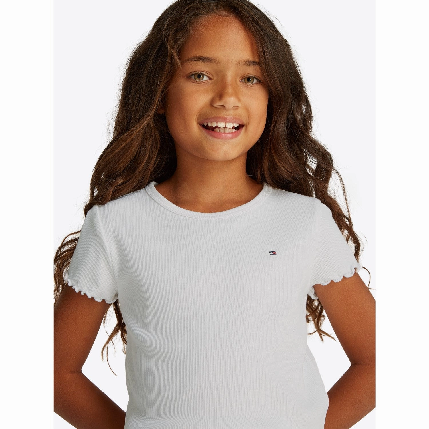 Trendy Look Tommy Hilfiger White Essential Rib Top SS