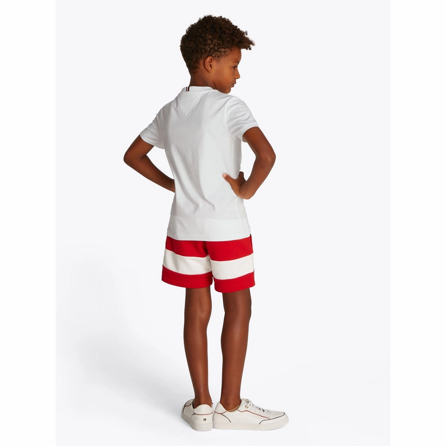 Office Casual Fresh Outfit Style Tommy Hilfiger White Flag Reg T-Shirt