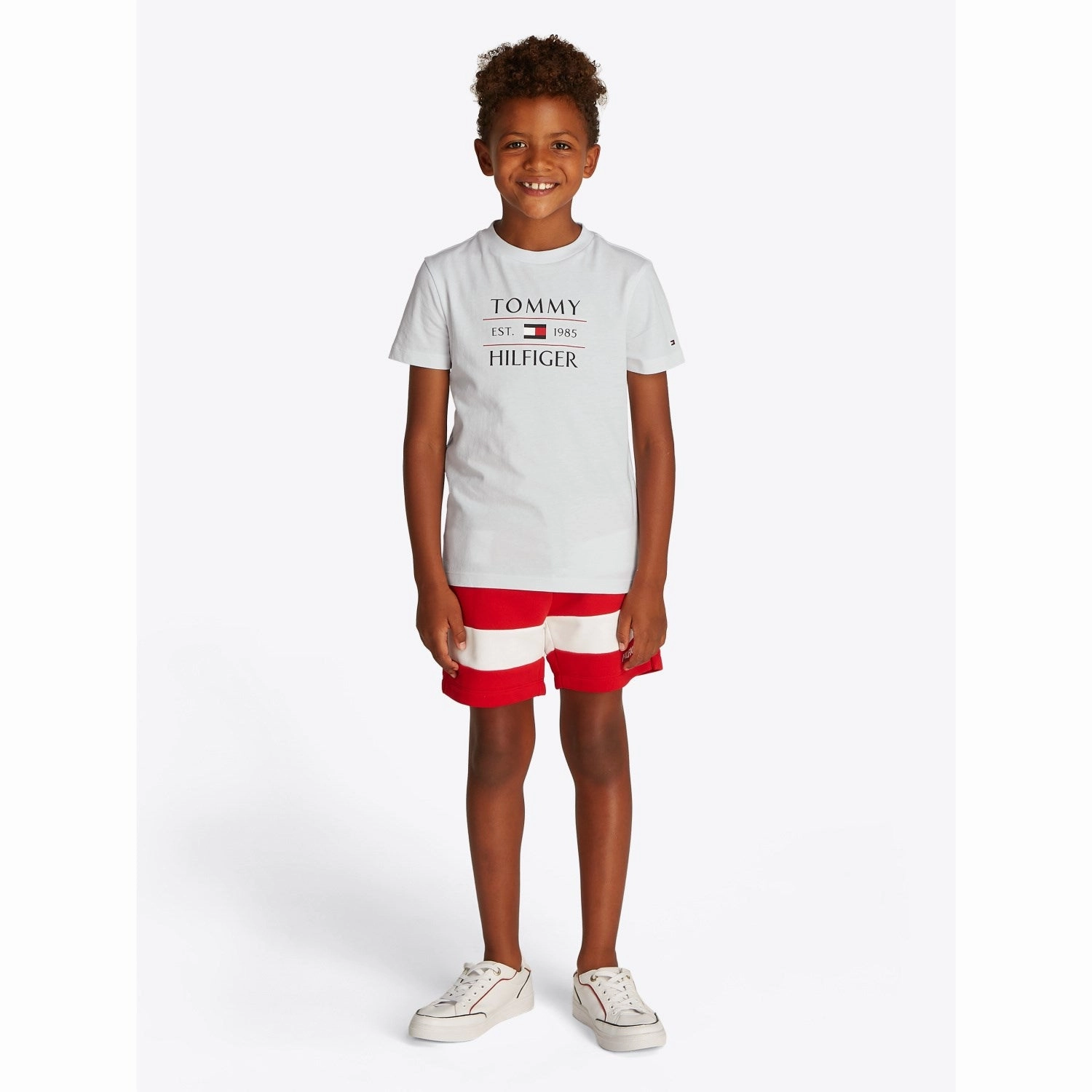 Tommy Hilfiger White Flag Reg T-Shirt Comfortable Wear