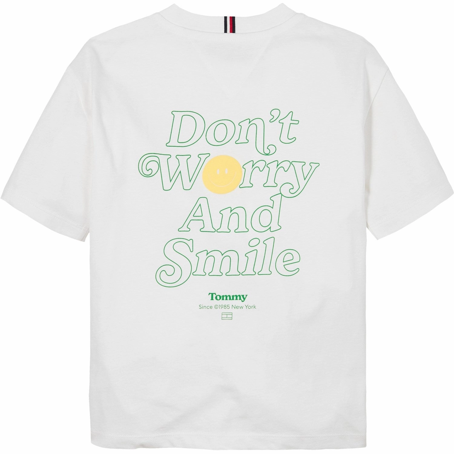 Tommy Hilfiger White Fun Graphic T-Shirt Evergreen