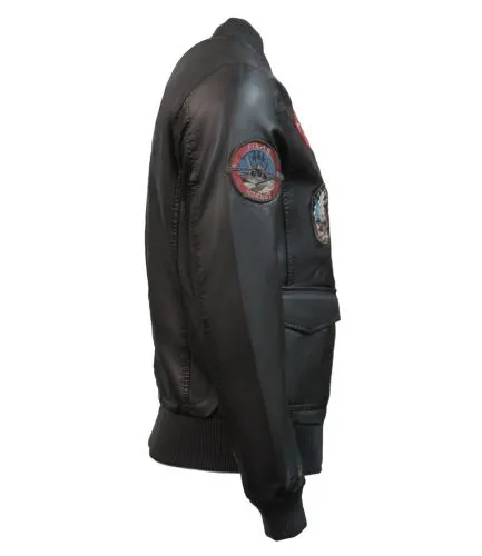 detachable sleeves High Visibility Accents Top Gun giubbotto bomber in Vegan 52013 52390 169 testa di moro