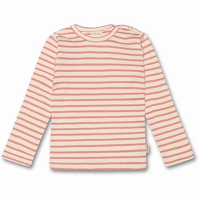 Petit Piao Sea Shell Pink Blouse Modal Striped Trendsetter Choice High-End Fashion