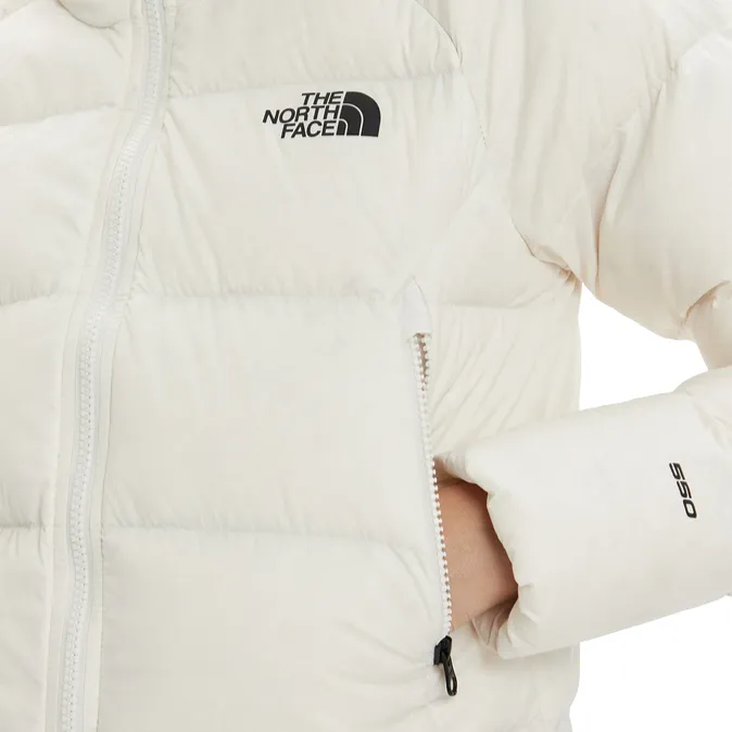 Office Look The North Face giubbotto in piuma con cappuccio da donna Hyalite NF0A3Y4RQLI duna bianca