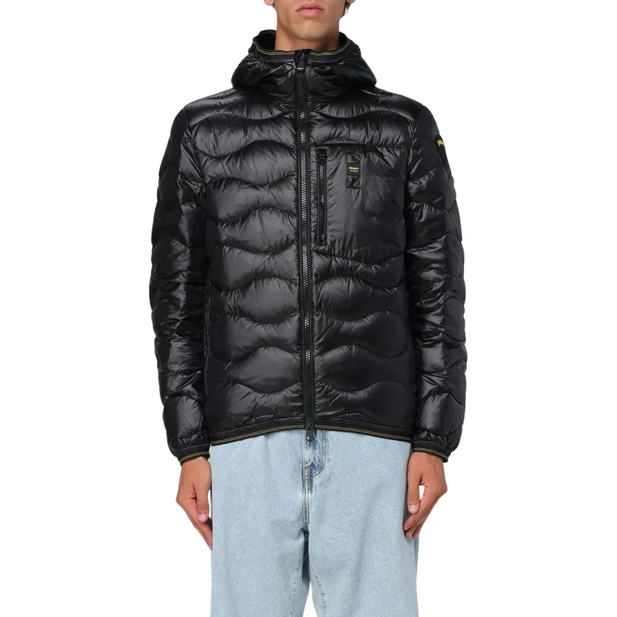 Blauer Piumino da uomo leggero ad onde Wave 24WBLUC0303 006355 999 nero Desire Abrasion Resistant Finish