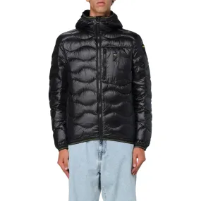 Blauer Piumino da uomo leggero ad onde Wave 24WBLUC0303 006355 999 nero Weather resistant