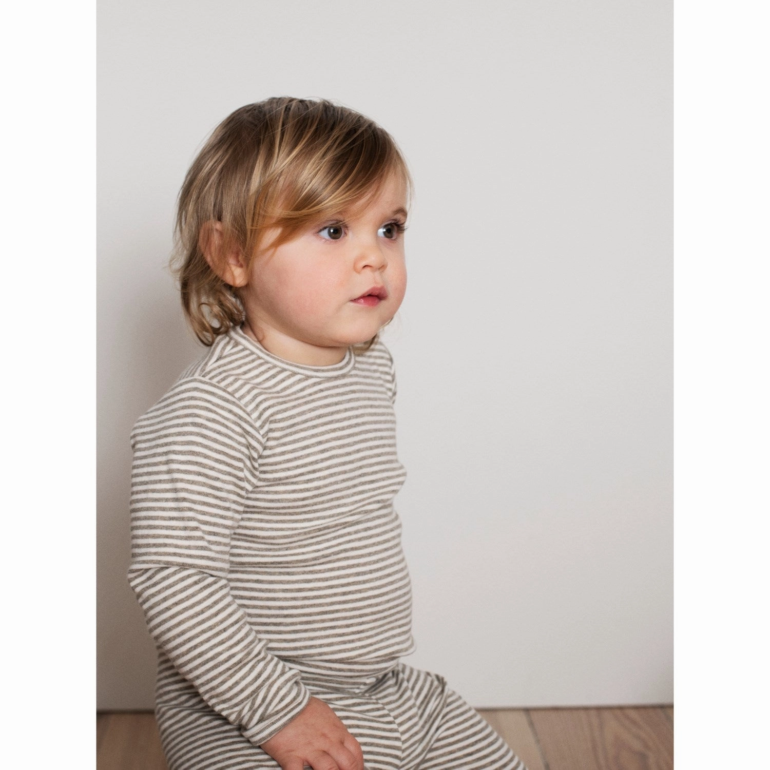 Serendipity Taupe/Offwhite Blouse Stripe Earthy Palette