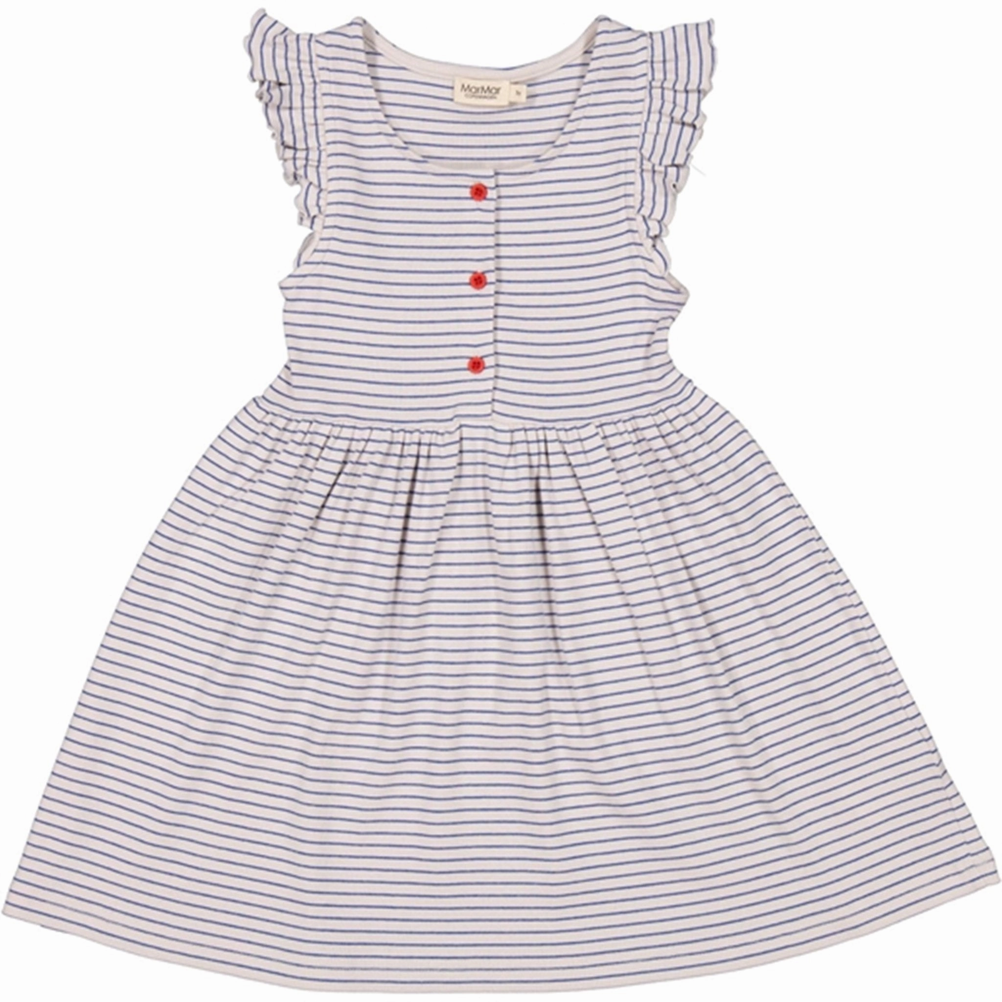Comfy Fit Wear MarMar Modal Rib Space Blue Stripe Dova Frill Dress