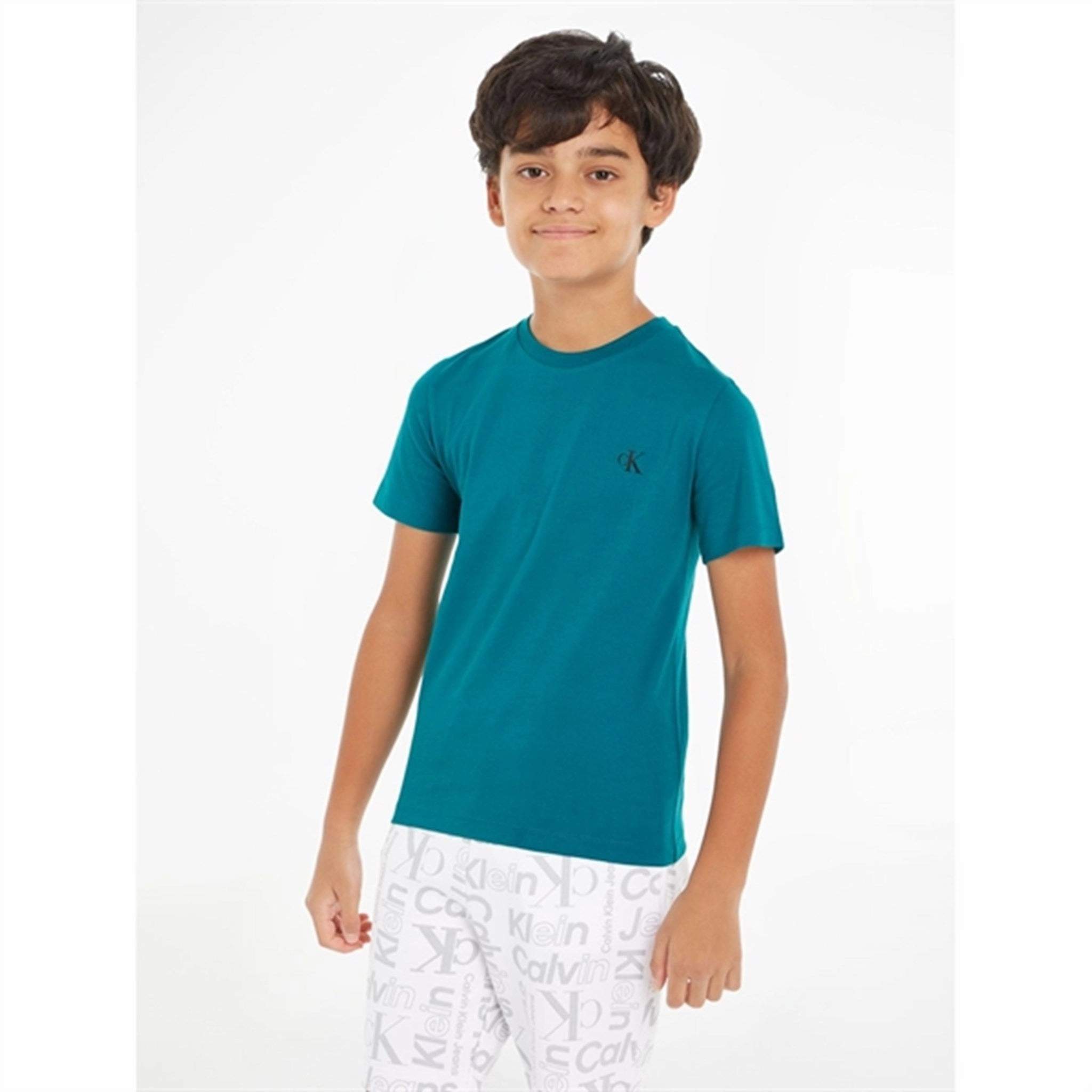 Cross Grain Knit Fade Resistant Print Calvin Klein Monogram T-Shirt 2-Pack White / Fanfare