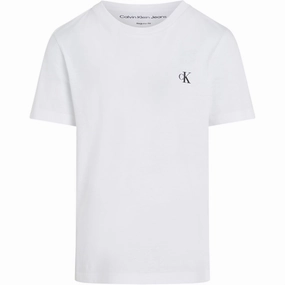Calvin Klein Monogram T-Shirt 2-Pack White / Fanfare Ribbed collar