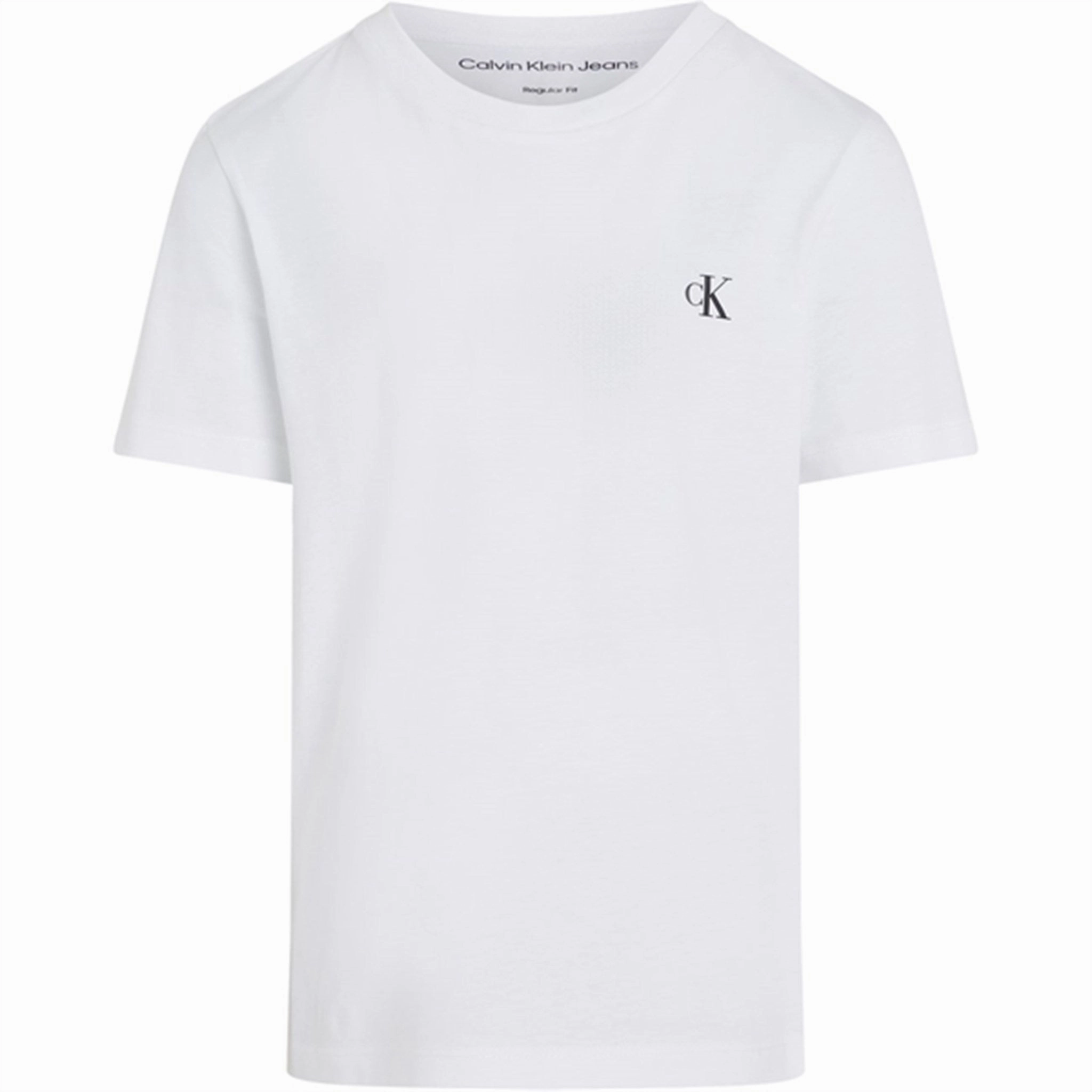Calvin Klein Monogram T-Shirt 2-Pack White / Fanfare Ribbed collar