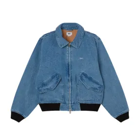 Obey giubbino in denim da uomo in CWU 121800587 indaco chiaro Mountain Ready Windproof Jacket