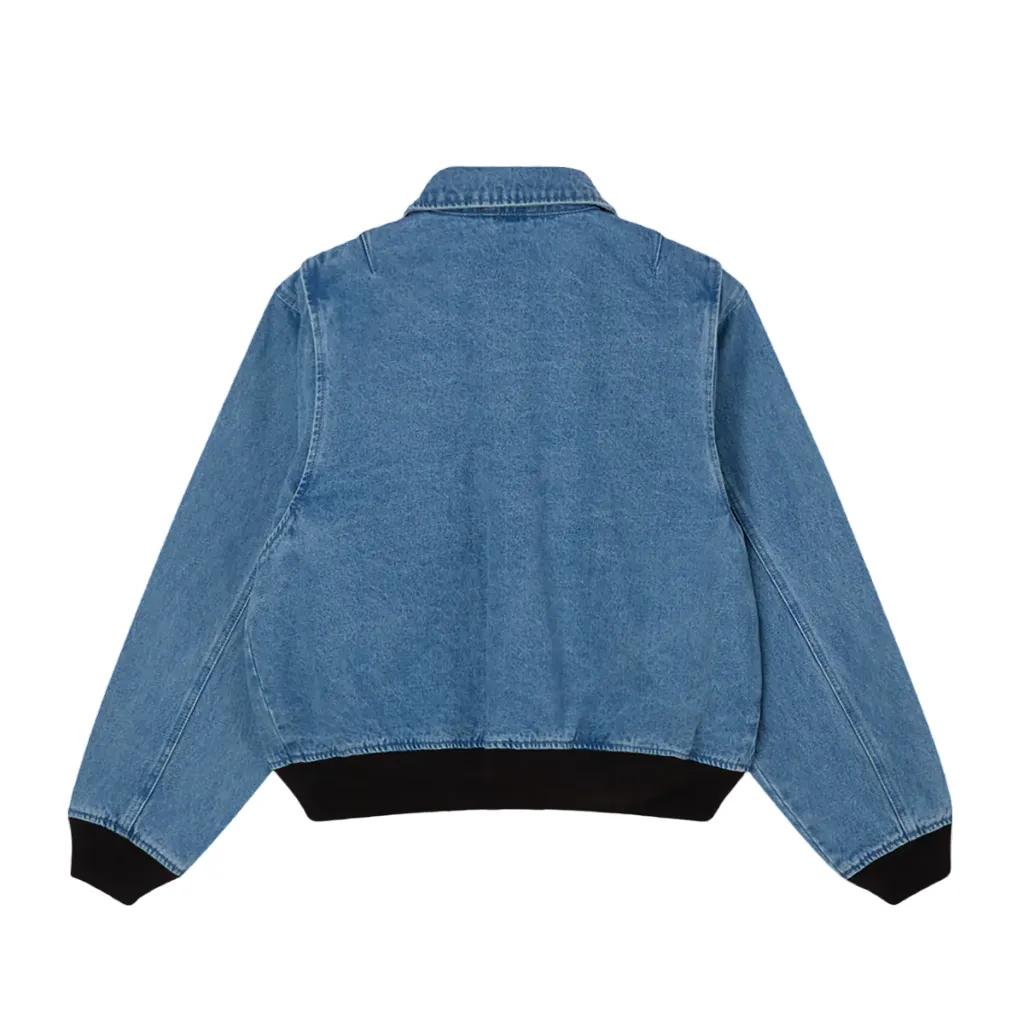 Obey giubbino in denim da uomo in CWU 121800587 indaco chiaro Seam Sealed Construction Non Restrictive Collar