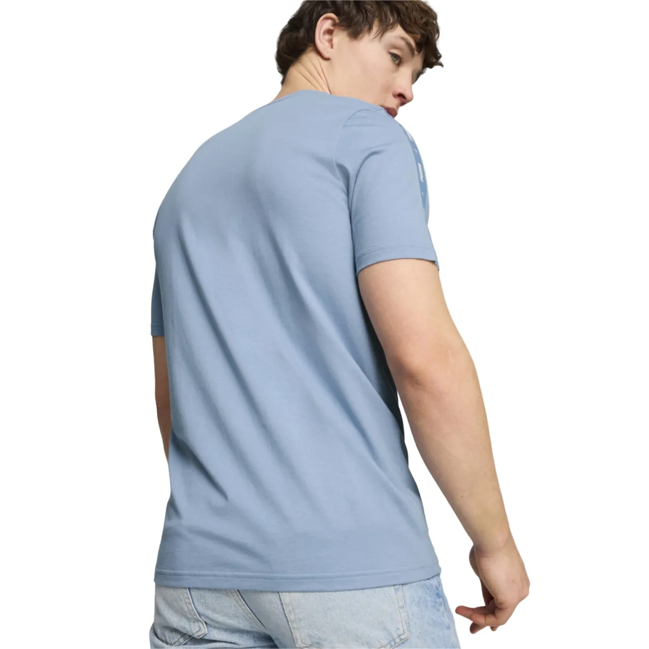Puma maglietta manica corta da uomo ESS  847382 20 celeste Easy Wear Casual Fashion