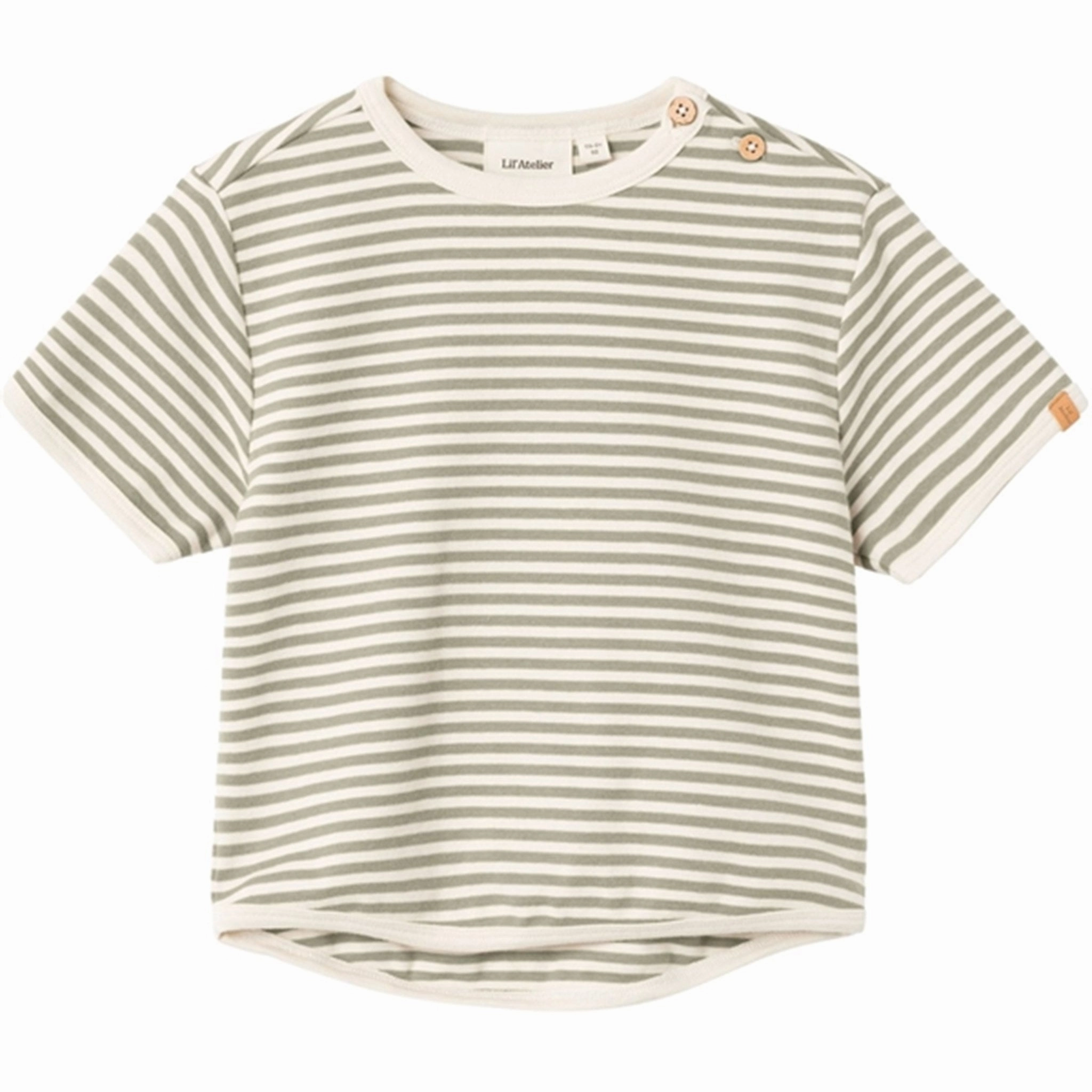 Summer Wardrobe Lil'Atelier Moss Gray Geo Fon T-shirt