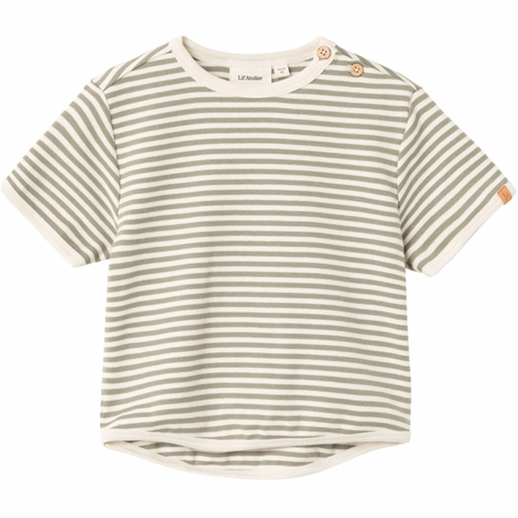 Casual Layering Wear Modern Style Trend Lil'Atelier Moss Gray Geo Fon T-shirt