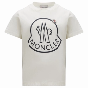 Moncler T-Shirt White Durable Ribbed Hem Luxury clothing