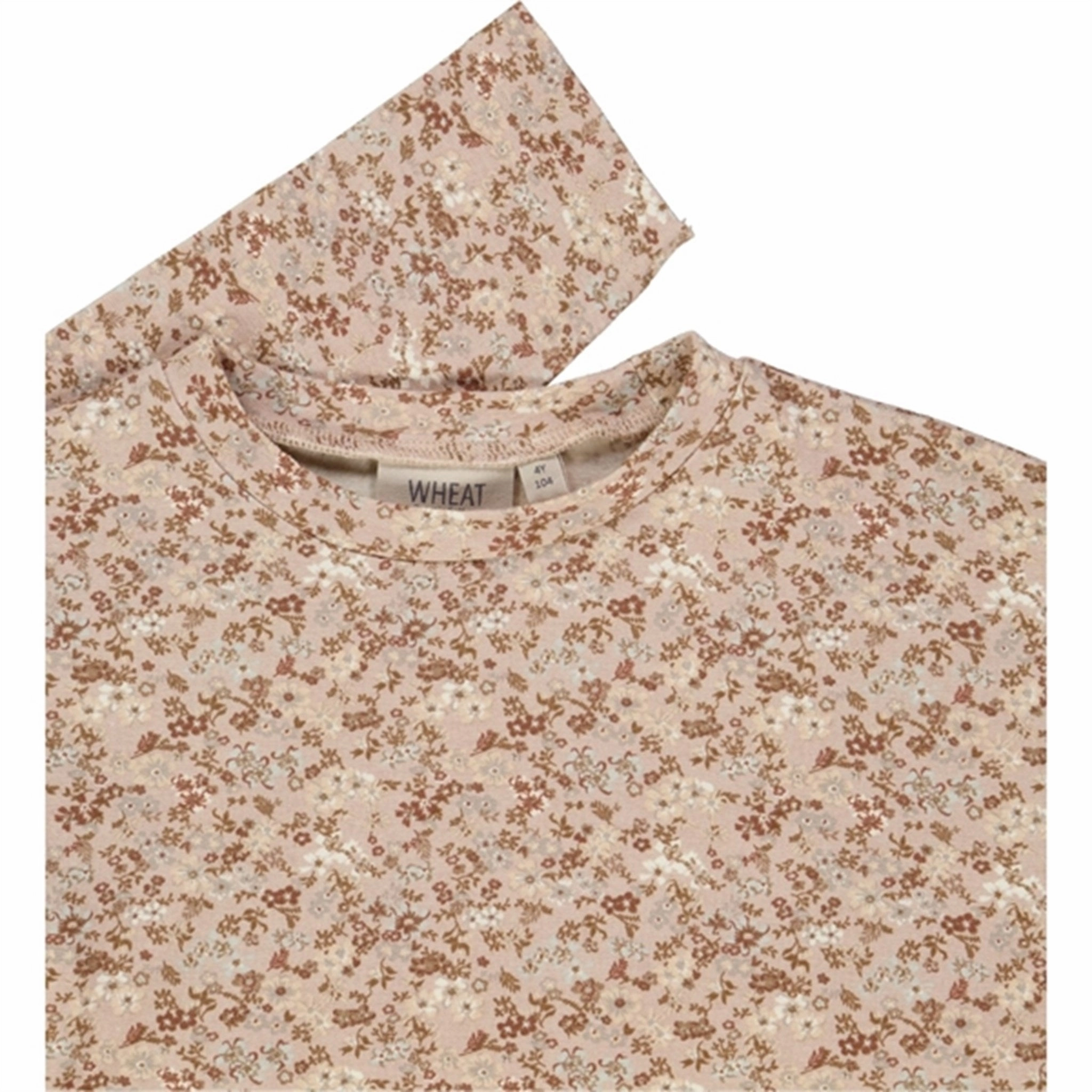 Wheat Pale Lilac Flowers Lilja Jersey Dress Eco-friendly