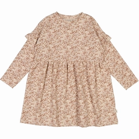 Art Soul Lightweight Piece Wheat Pale Lilac Flowers Lilja Jersey Dress