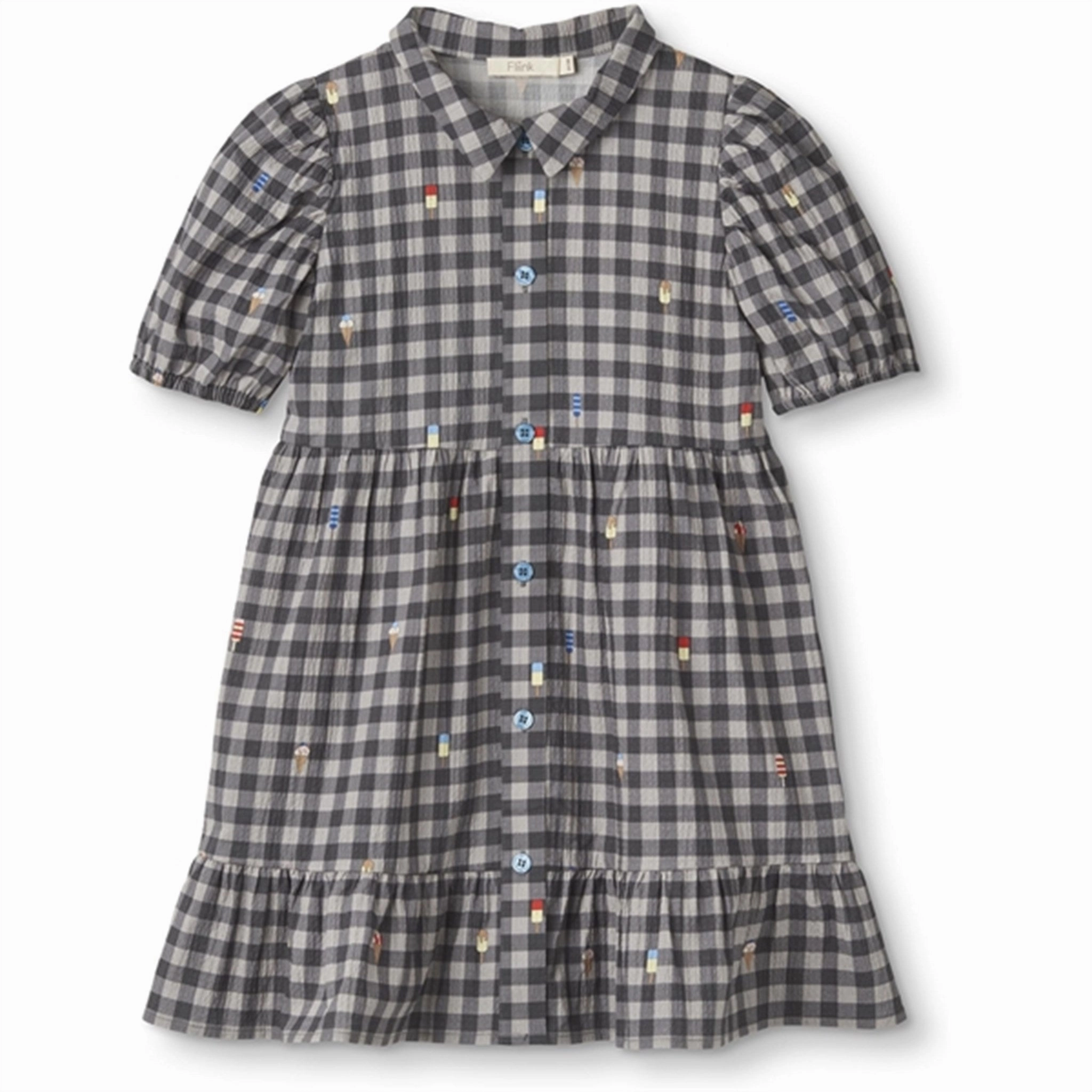 Fliink Magnet Check Aop Polar Dress Casual Lines