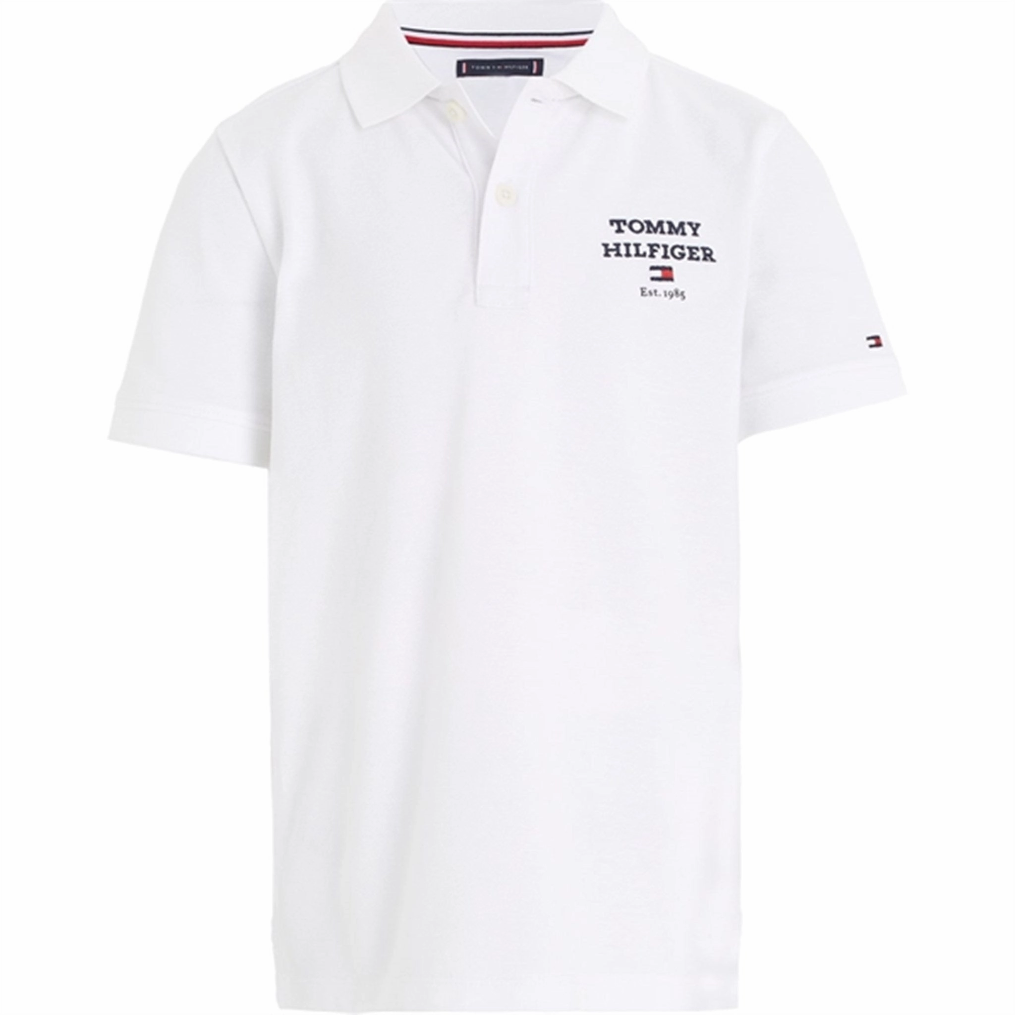Gym To Office Tommy Hilfiger Th Logo SS Polo White
