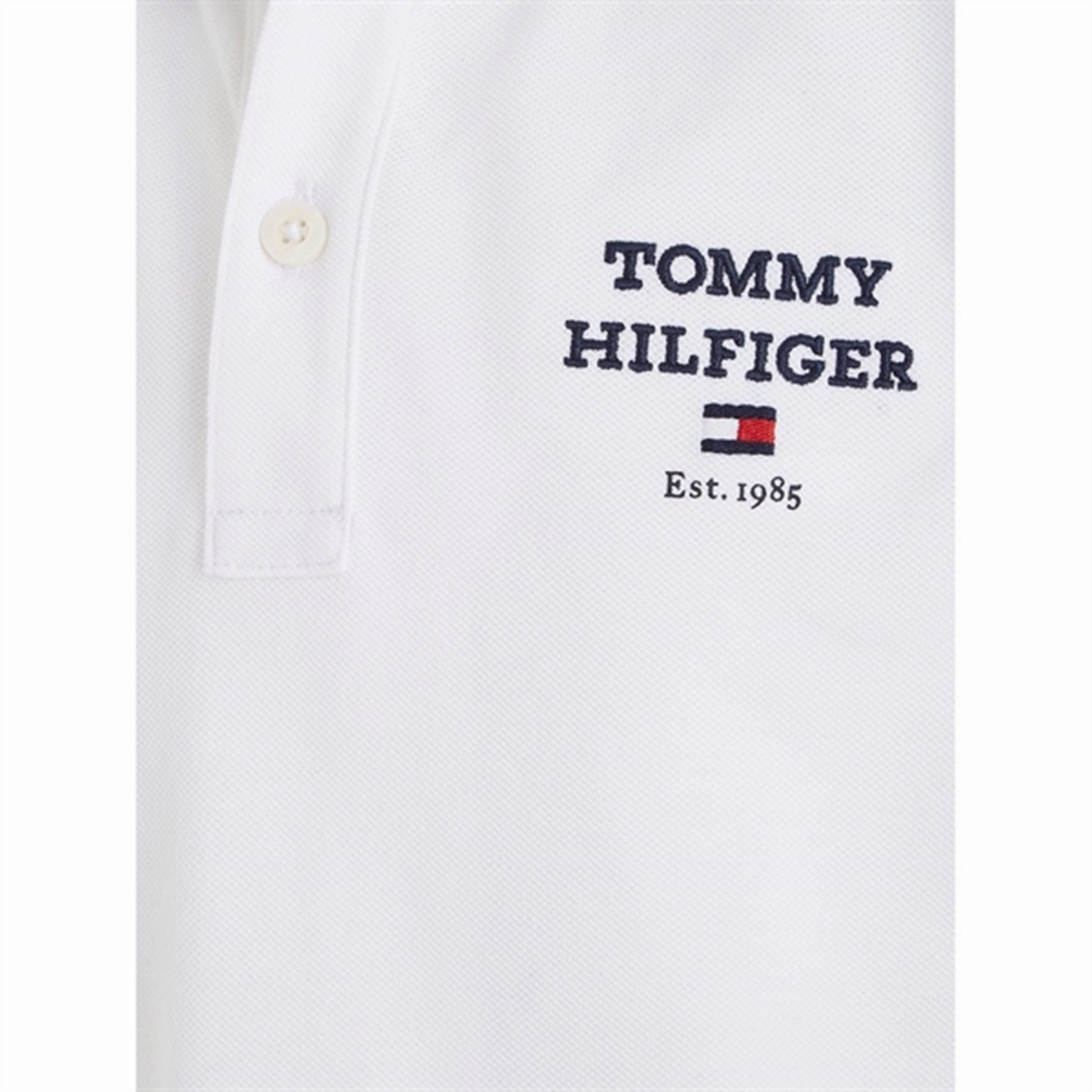 Tommy Hilfiger Th Logo SS Polo White Athletic Comfort