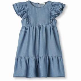 Flattering Layer Fliink Light Denim Blue Hi Dress