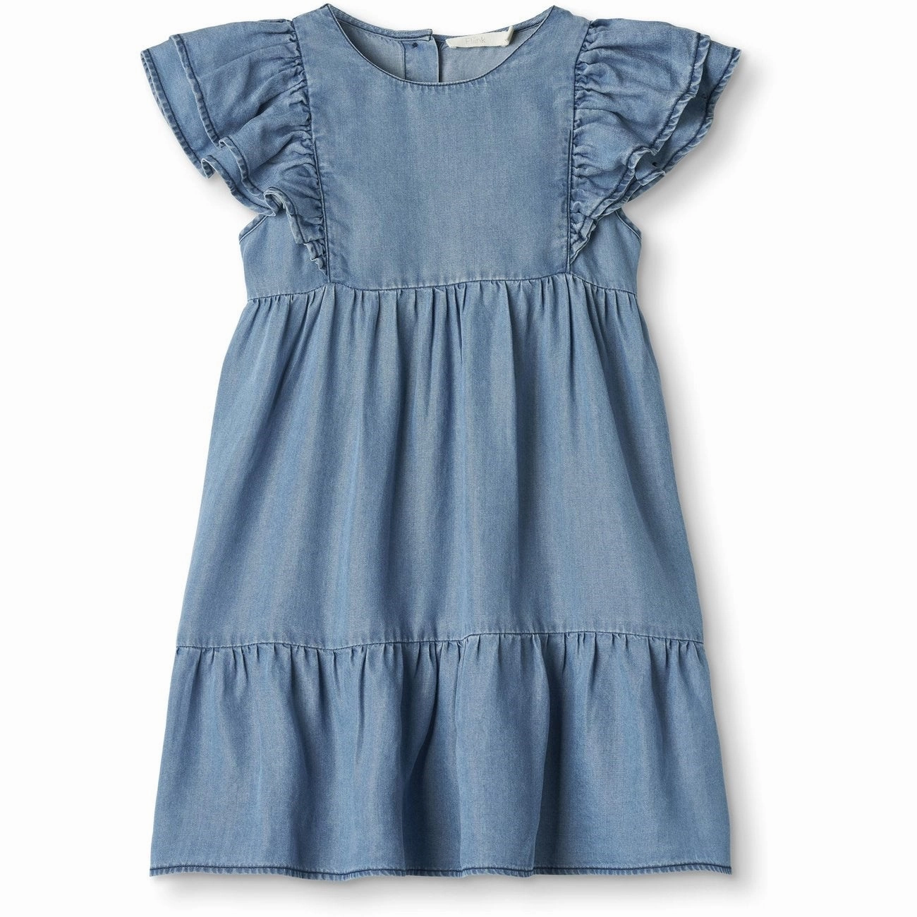 Flattering Layer Fliink Light Denim Blue Hi Dress