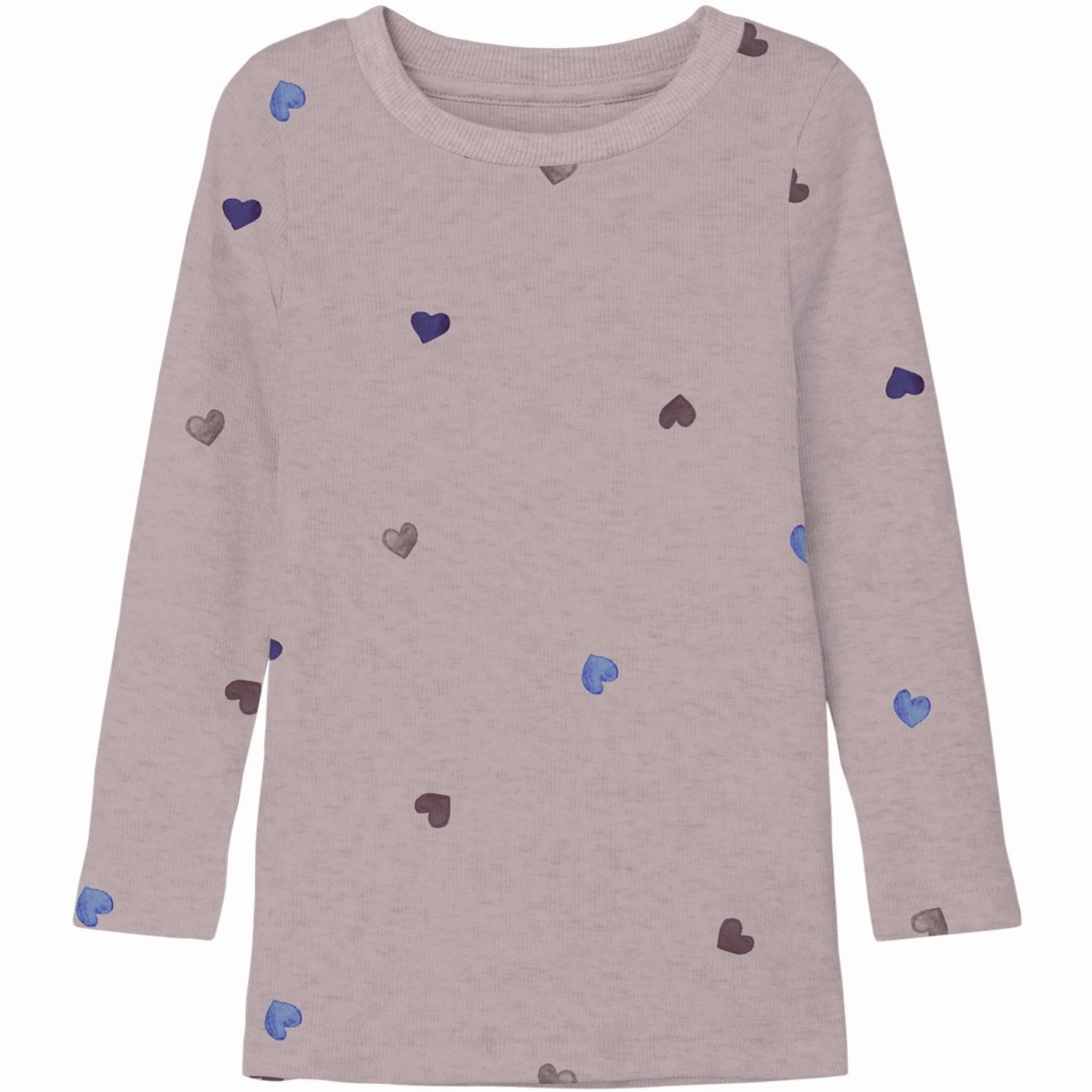Performance Fabric Name It Burnished Lilac Hearts Nmfnutti Ls Top Noos