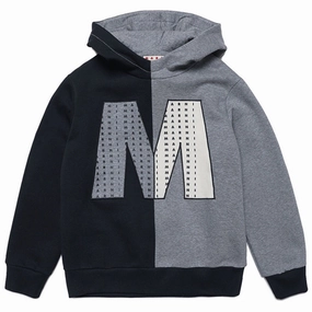 Marni Black/Grey Hoodie Outdoor Scene Athlete Favorite