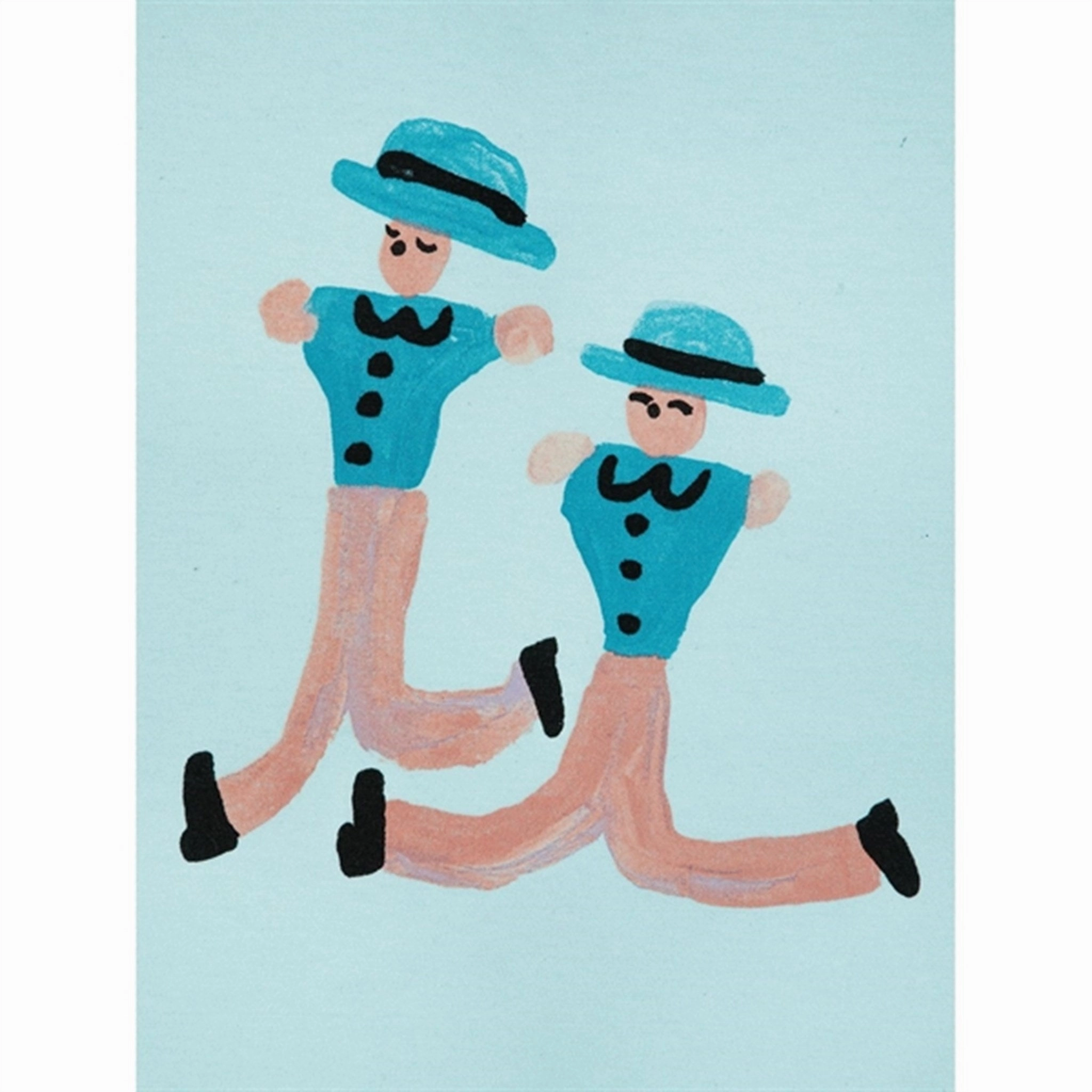 Bobo Choses Dancing Giants T-Shirt Light Blue Layered Look