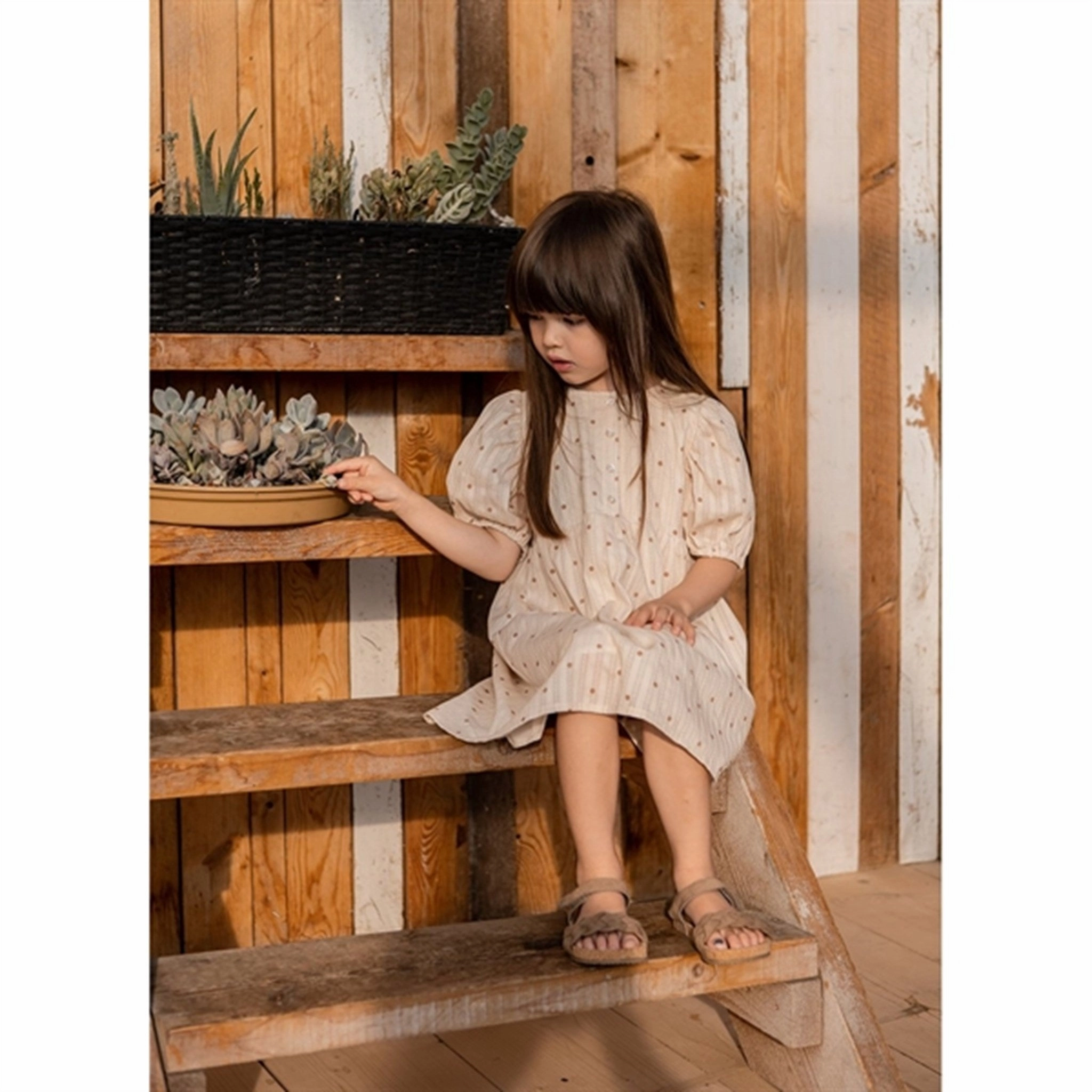 Fliink Sandshell Aop Nanna Ss Dress Floral Pattern Confident Touch