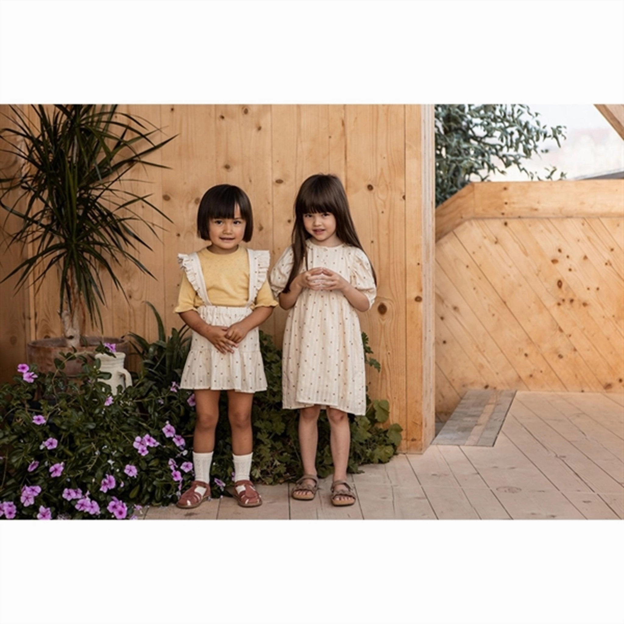 Fliink Sandshell Aop Nanna Ss Dress Bishop-Sleeve Sharp Style