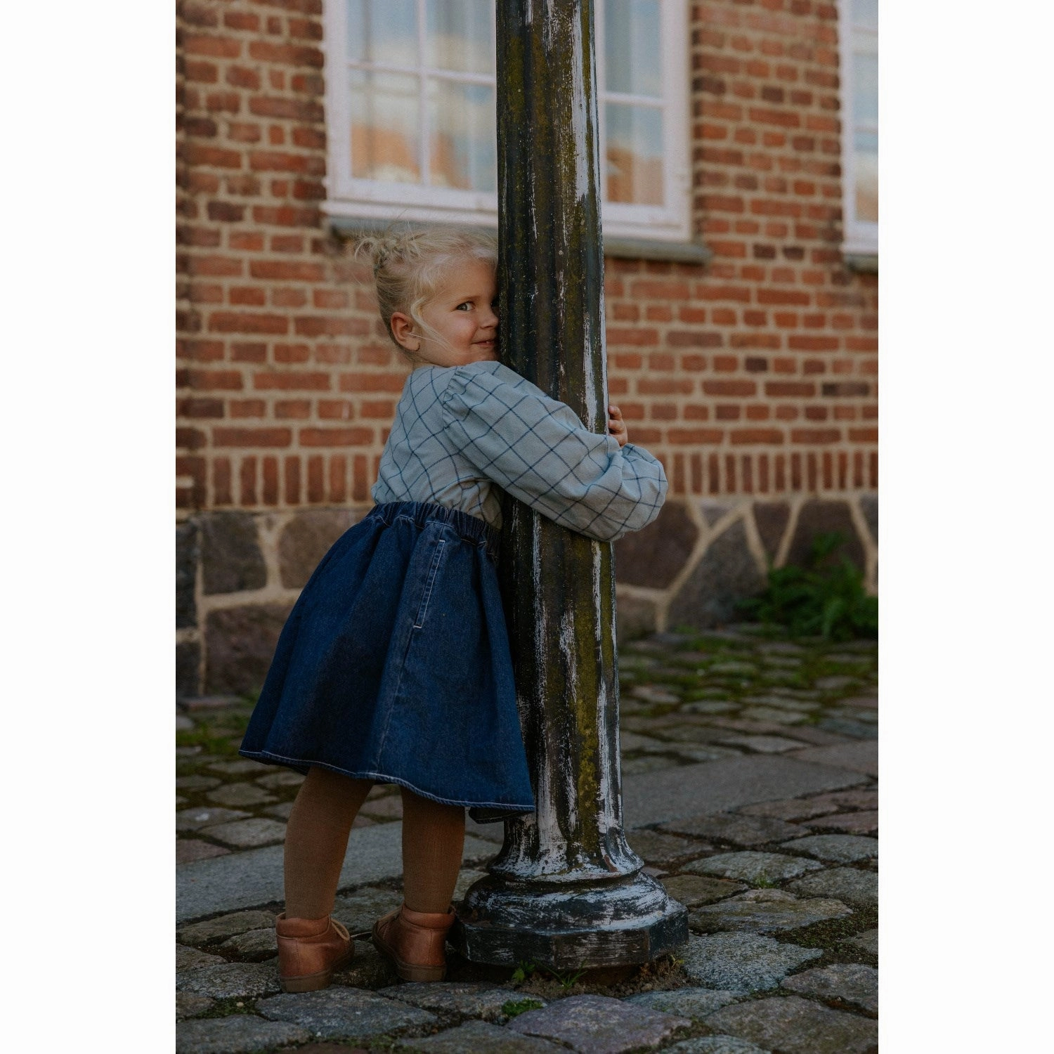 Versatile Layering Piece Classic Color Fliink Slate Cody Check Blouse