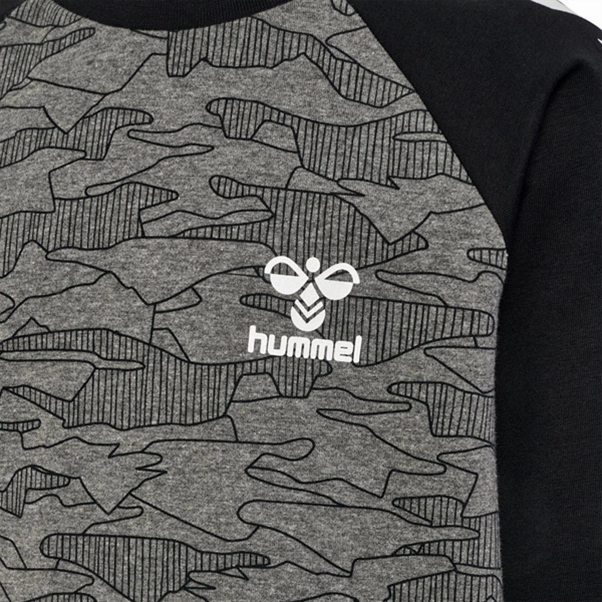 Double Stitched Seams Hummel Dark Grey Melange Mountain Blouse