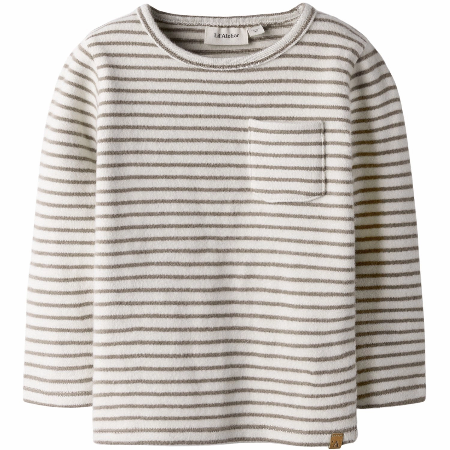 Lil'Atelier Turtledove Sepia Tint Nmmthoro Jen Ls Slim Top Lil Modern Fashion