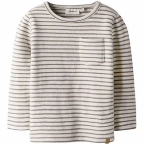 Lil'Atelier Turtledove Sepia Tint Nmmthoro Jen Ls Slim Top Lil Modern Fashion