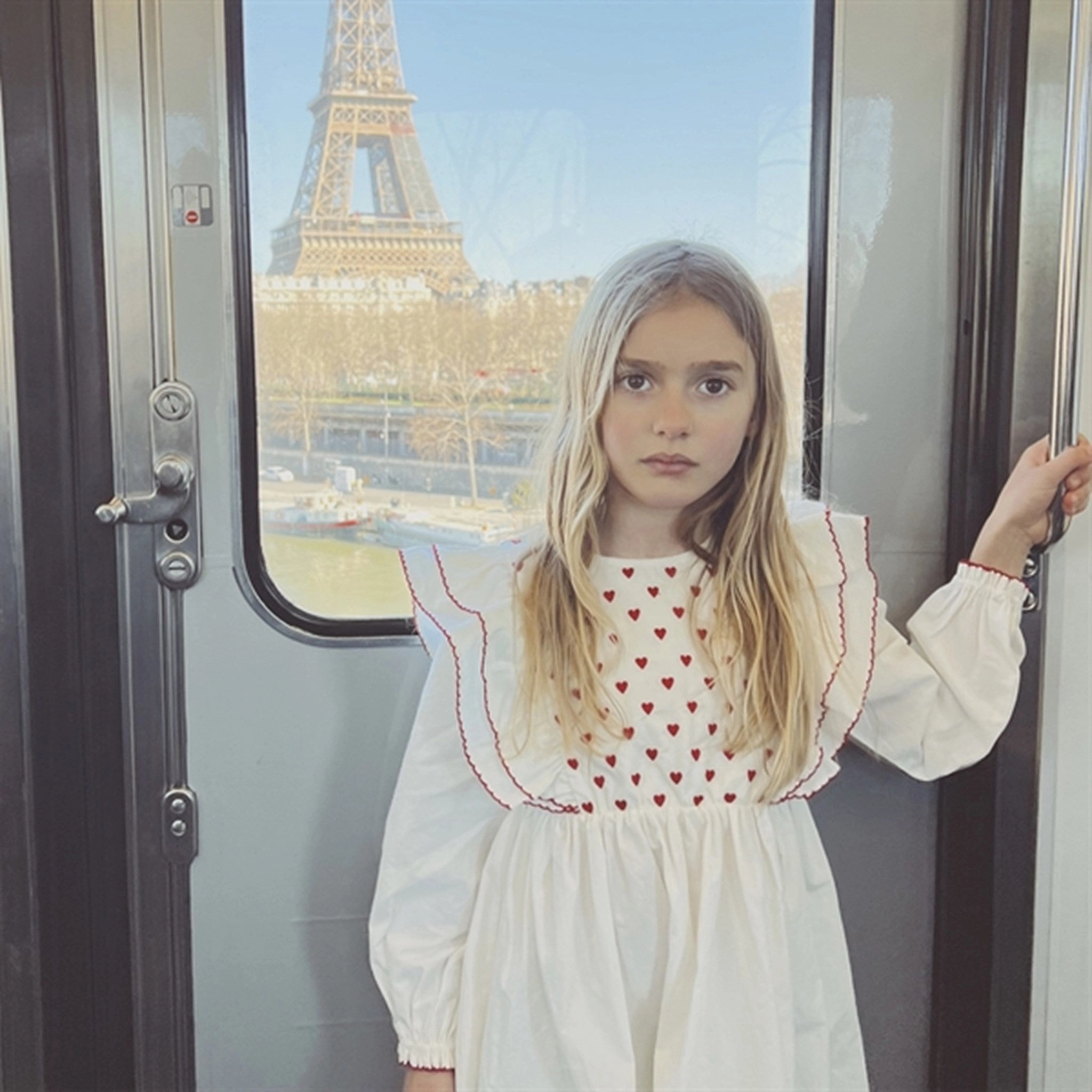 Baby-Shower Soft Wear Konges Sl?jd White Coeur Dress