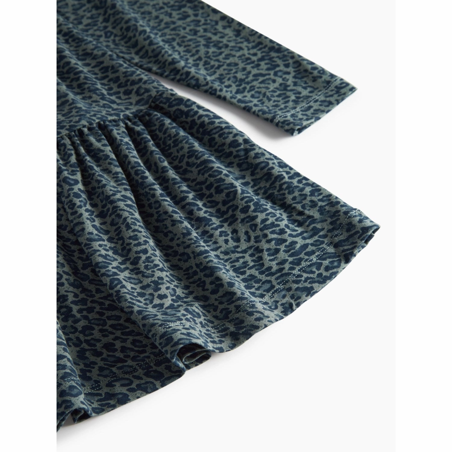 MarMar Leopard Dusty Green Leo Leo Dolly Dress Edgy Layers Midi-Length