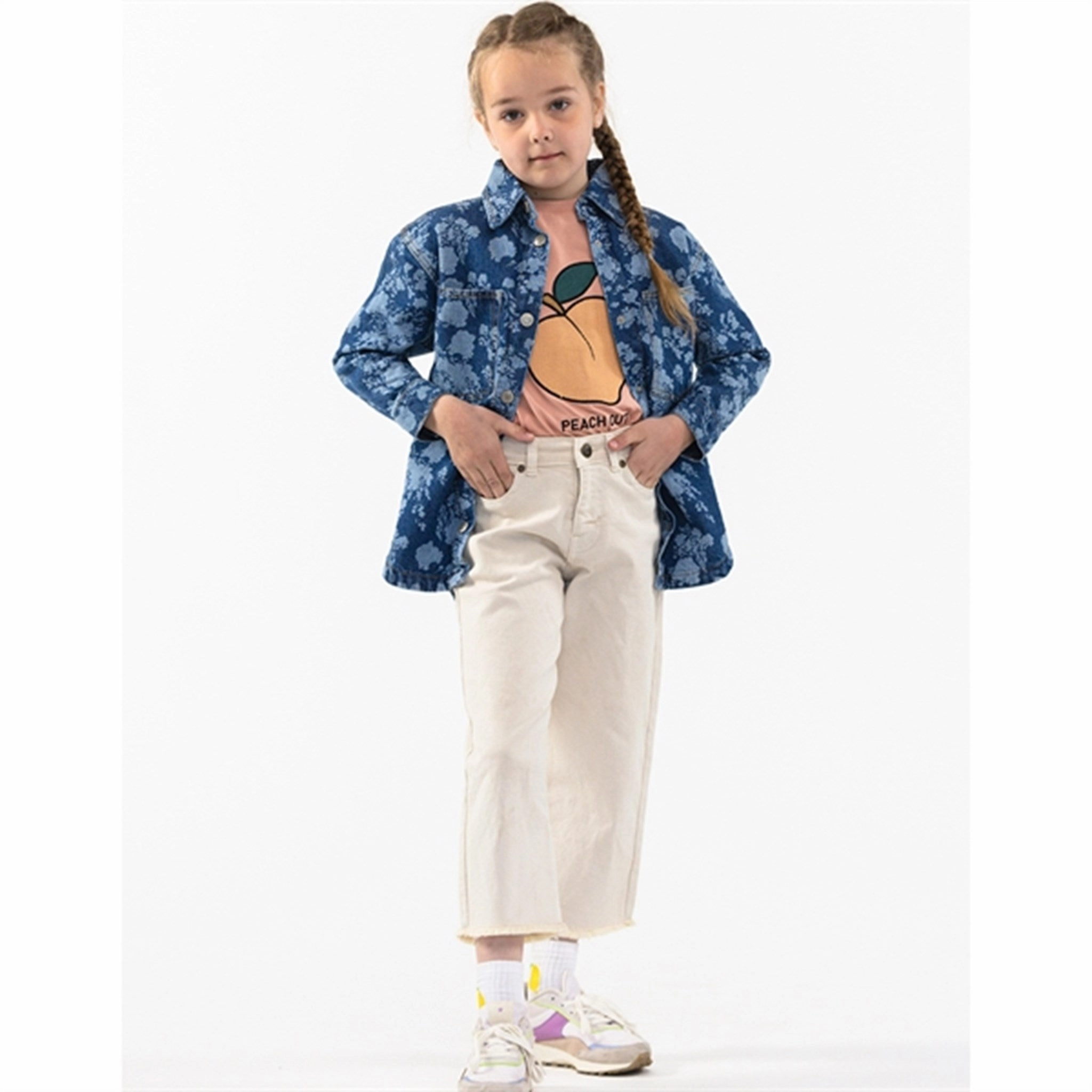 THE NEW Blue Denim Florana Denim Shirt Edgy style Multi Functional Pockets