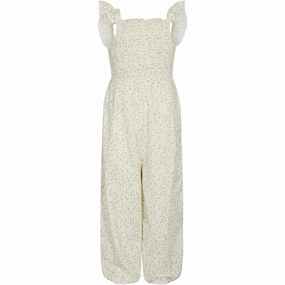 Sofie Schnoor Yellow Flower Jumpsuit Elegant Sport